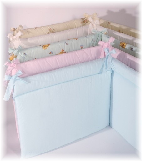 NUOVO - Paracolpi Per Lettini Sbarre Nuovi TECNOBABY 100% Cotone - Vari Colori