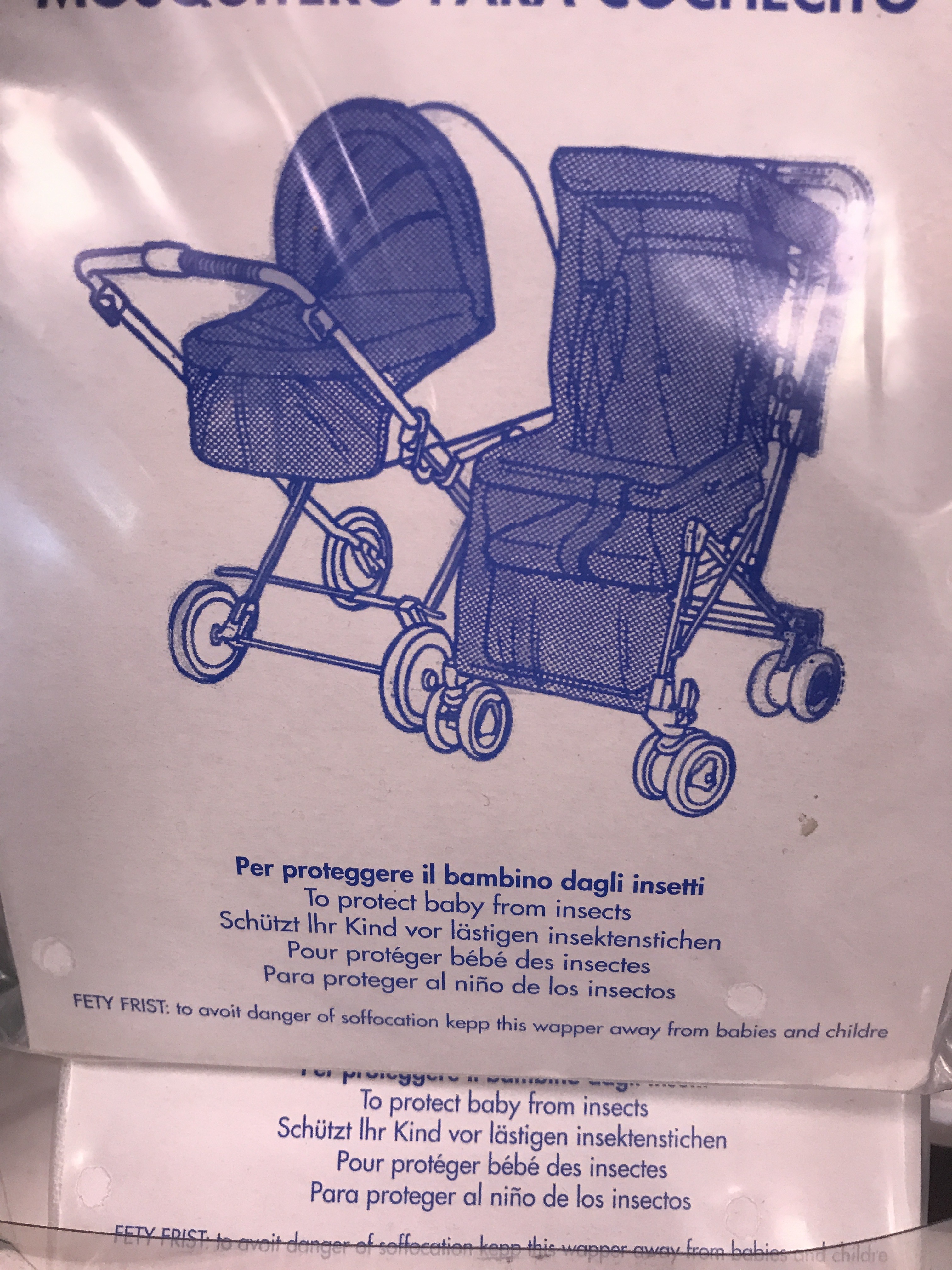 Zanzariera NUOVA Per Passeggino E Tutti I Pezzi Del Trio - Universale