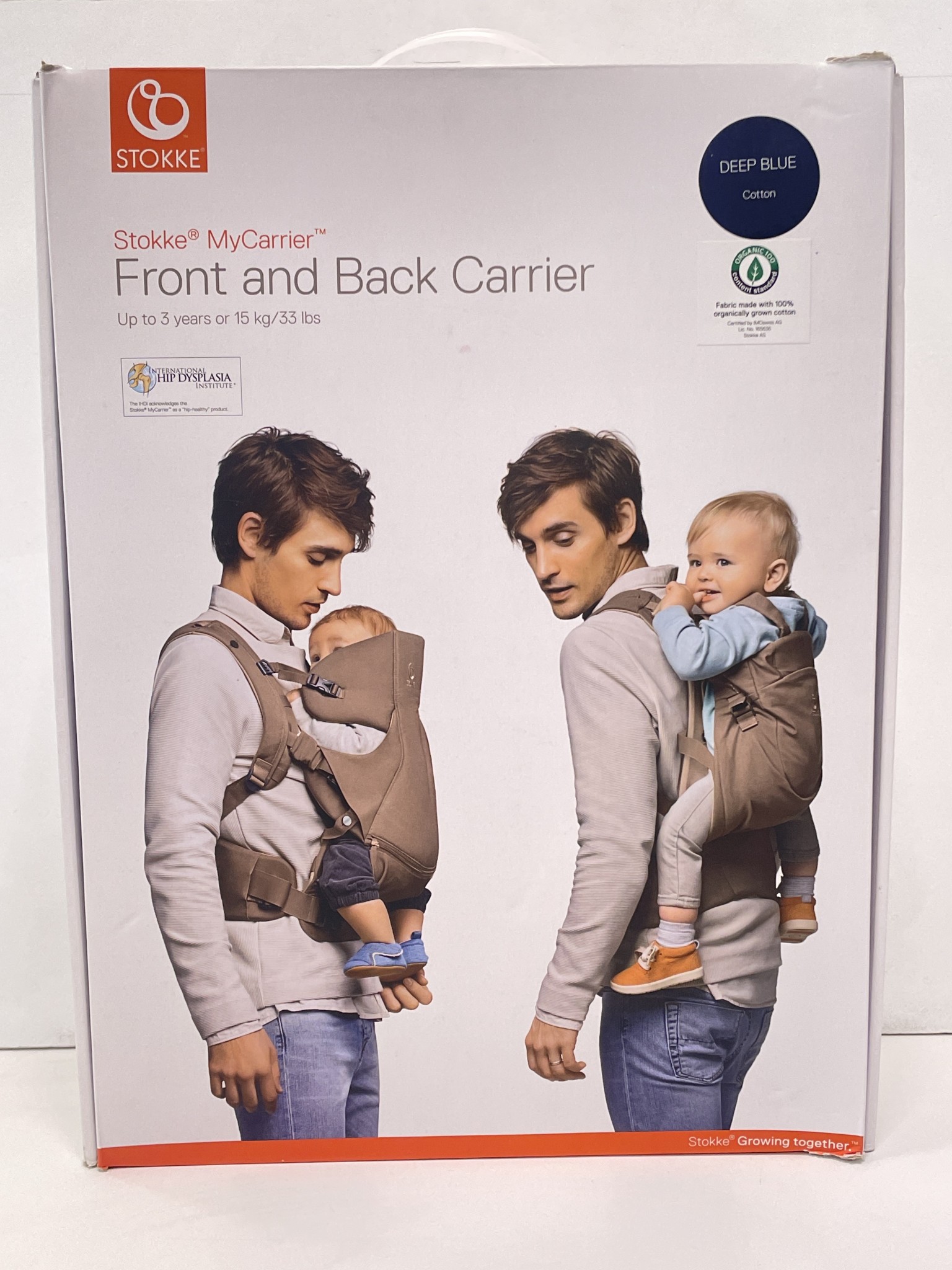 Marsupio STOKKE Blu My  Carrier Anteriore Fronte Genitore, Fronte Strada E Dietro Come