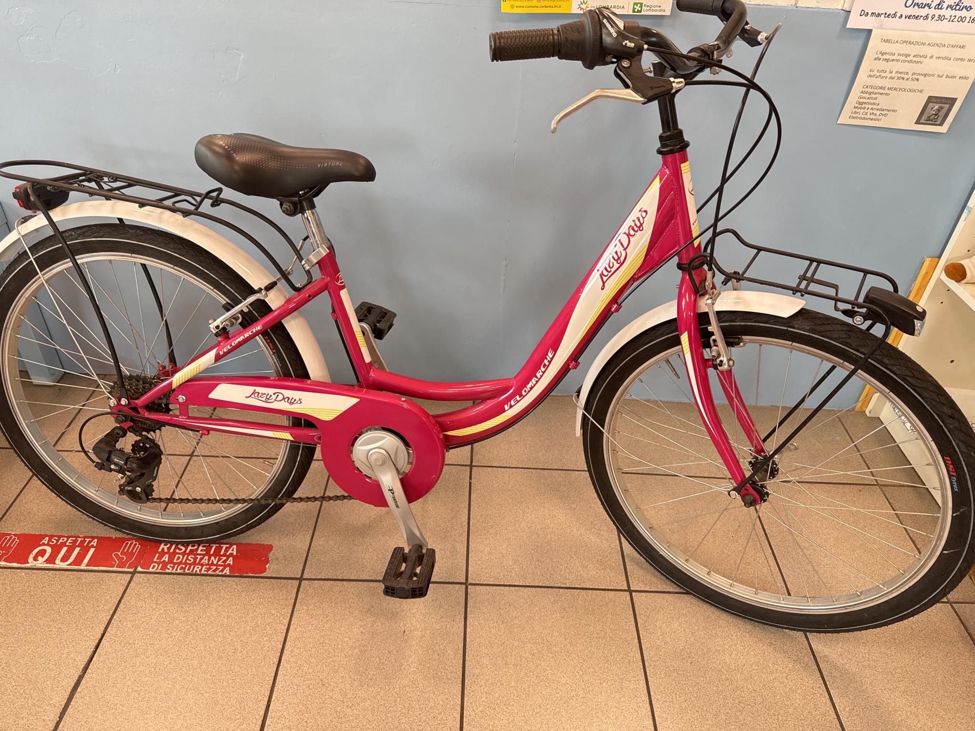 bella bici ragazza bimba raggio 24 con cambio shimano