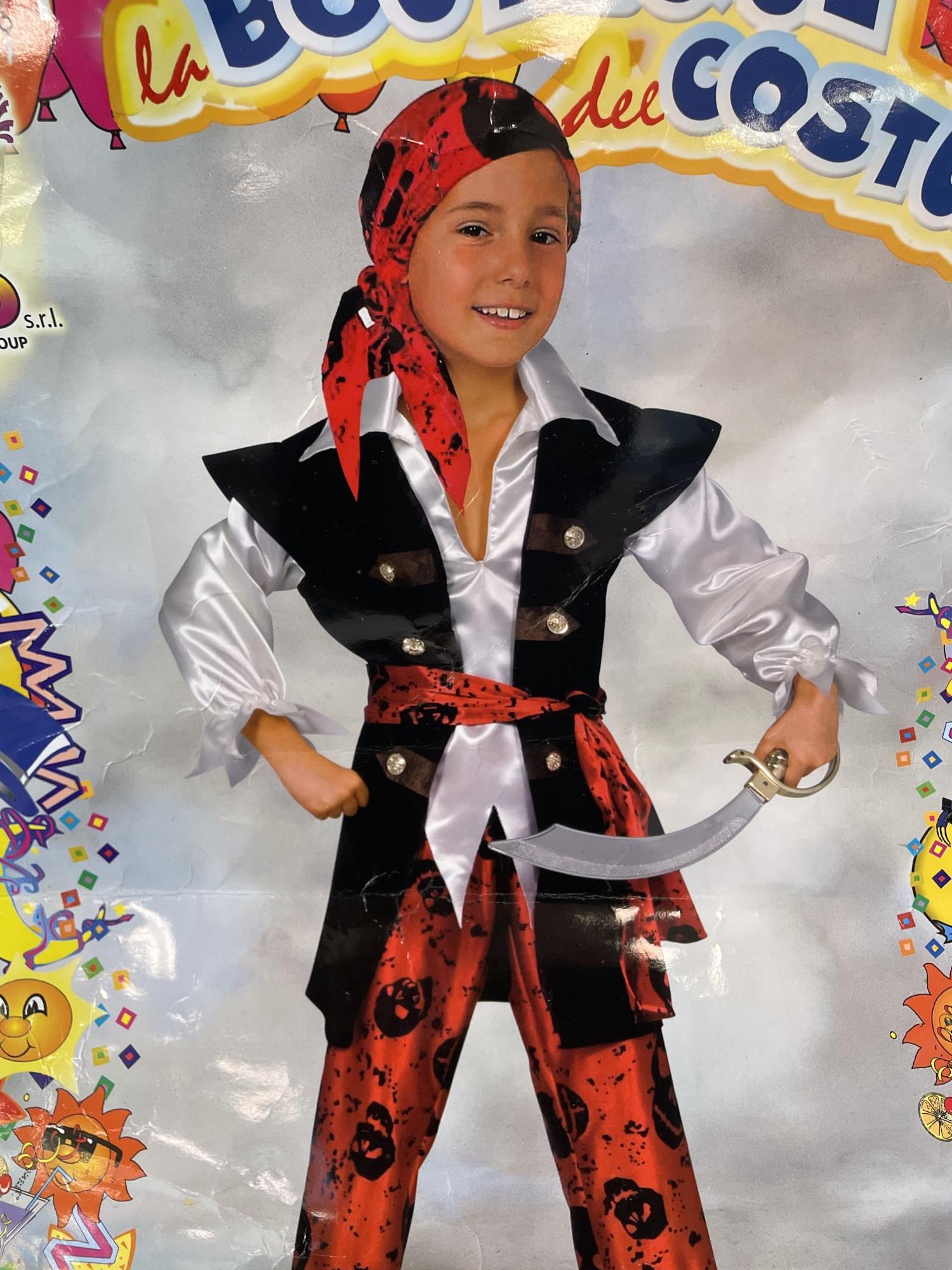 carnevale pirata corsaro 8-9-10 anni bimbo