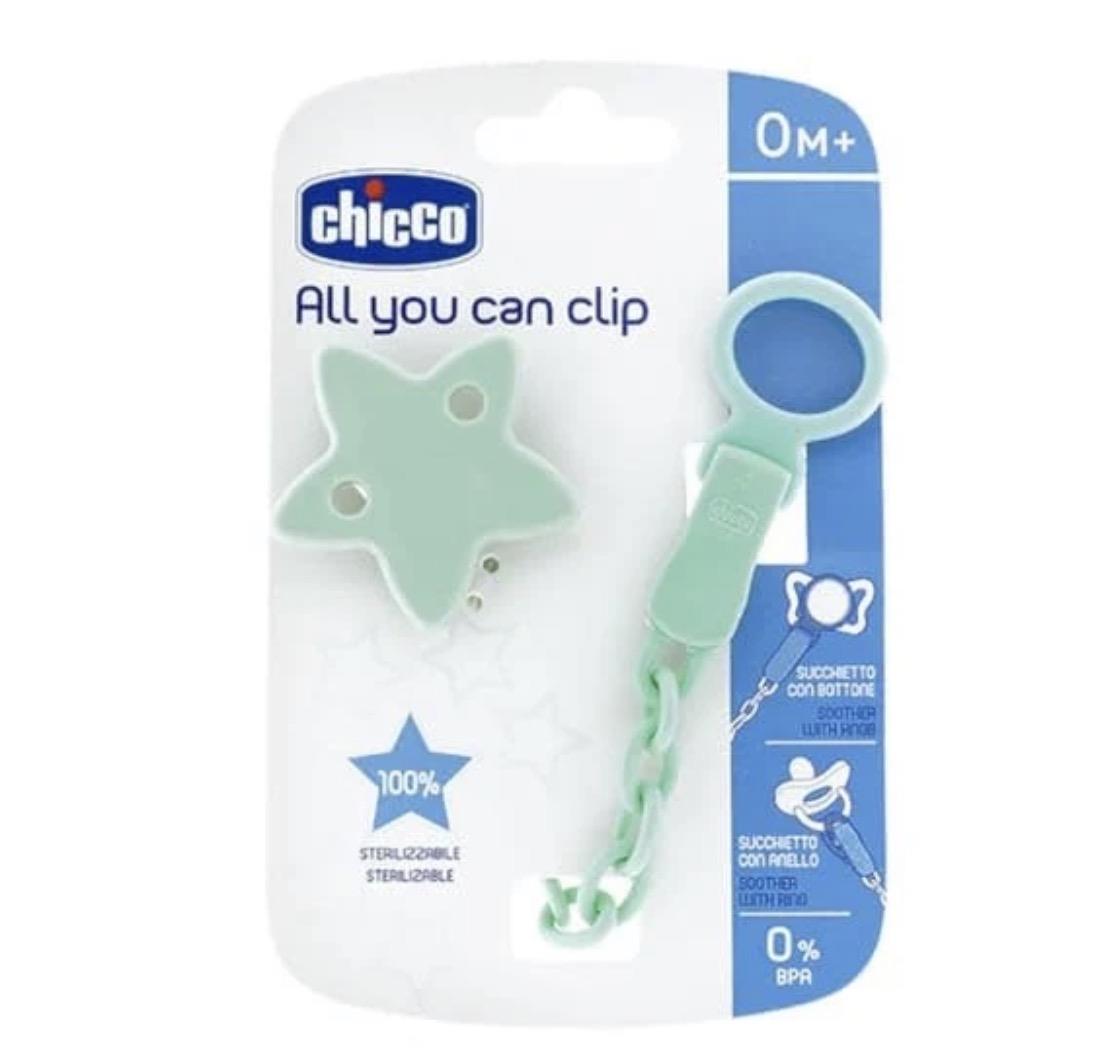 clip portaciuccio nuova catenella chicco universale per tutte le marche