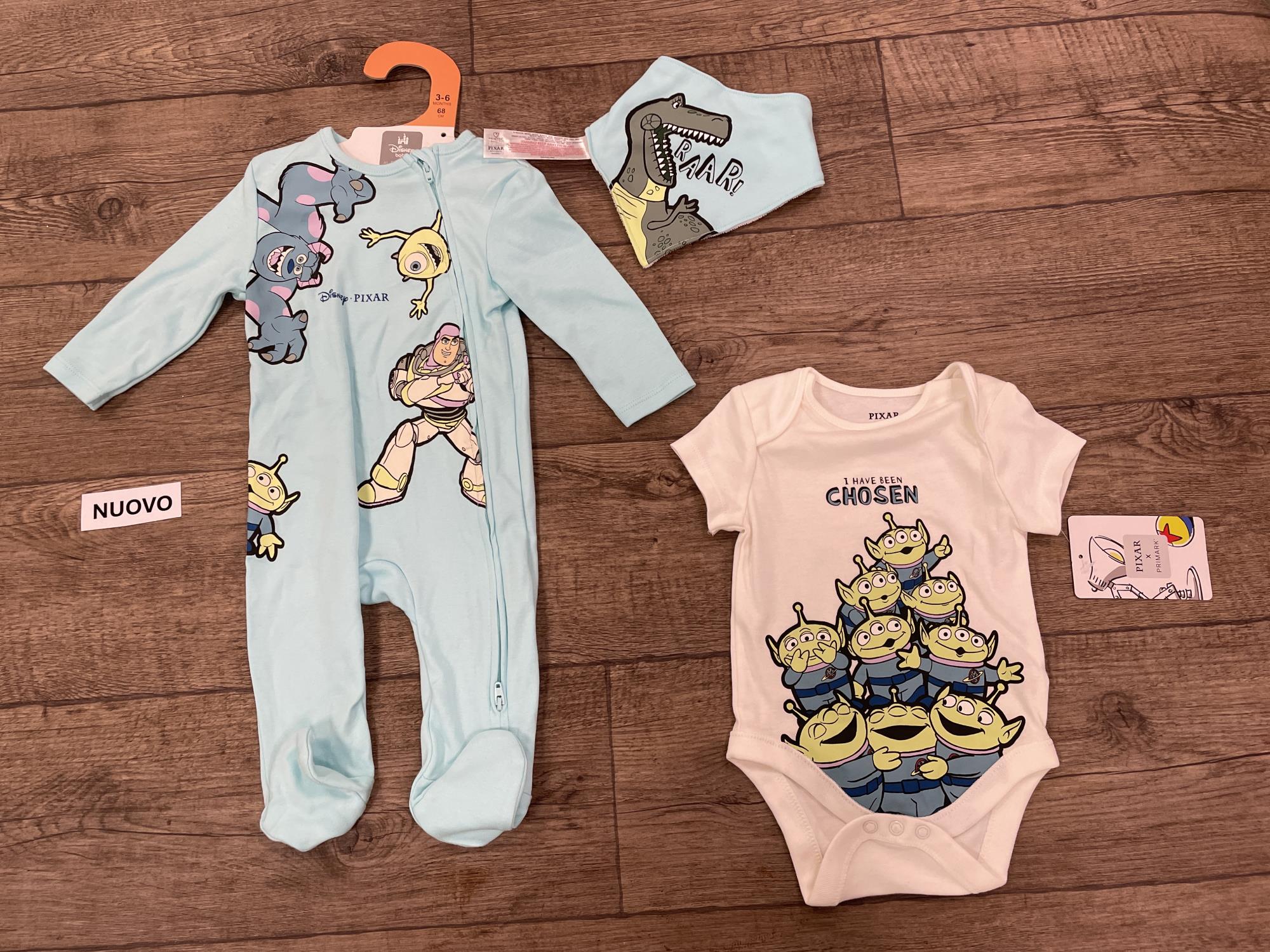 completo nuovo 3-6 mesi bimbo tutina body e bavaglia idea regalo