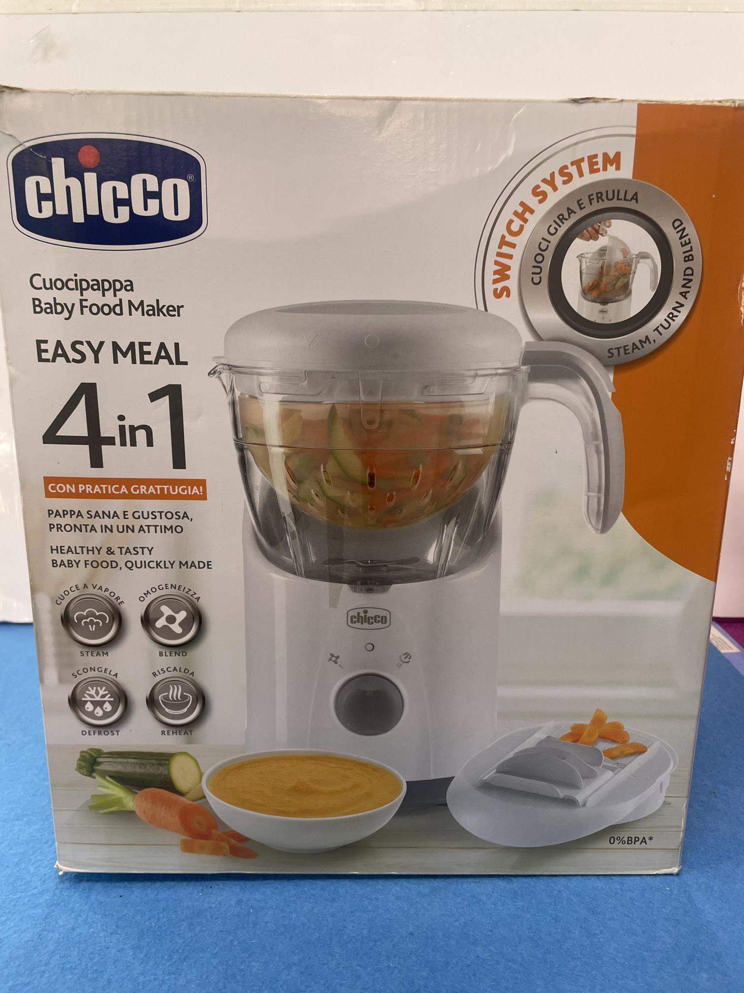 cuocipappa chicco cuoce a vapore e omogoenizza tutto in uno