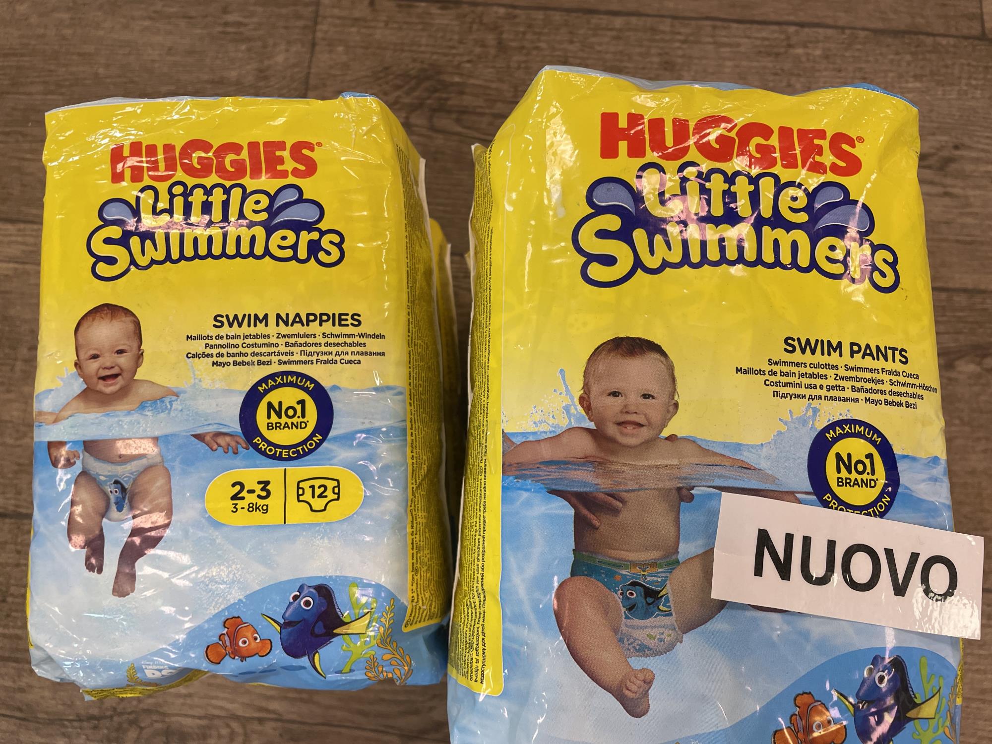 due pacchi pannolini per mare e piscina little swimmers 3-8 kg