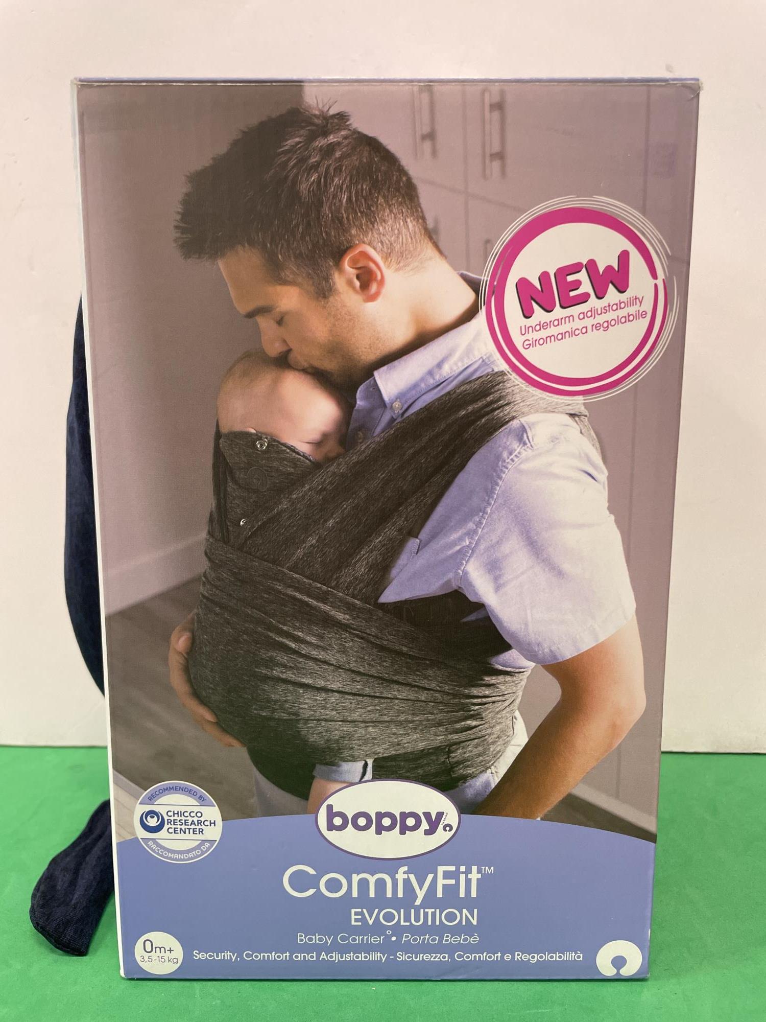 fascia portabimbo boppy comfyfit marsupio blu