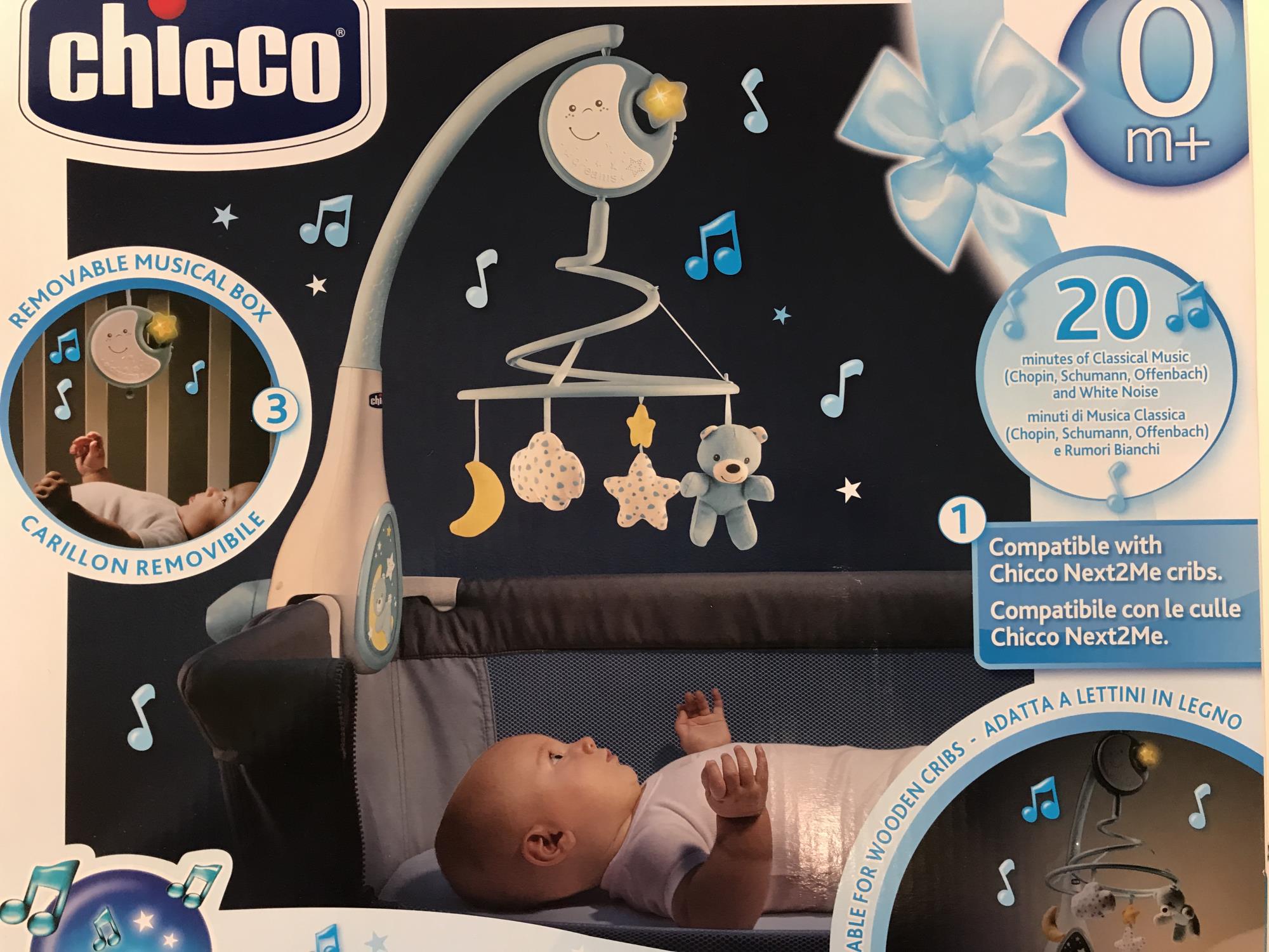 giostrina chicco per next to me e, lettini, sbarre e campeggio