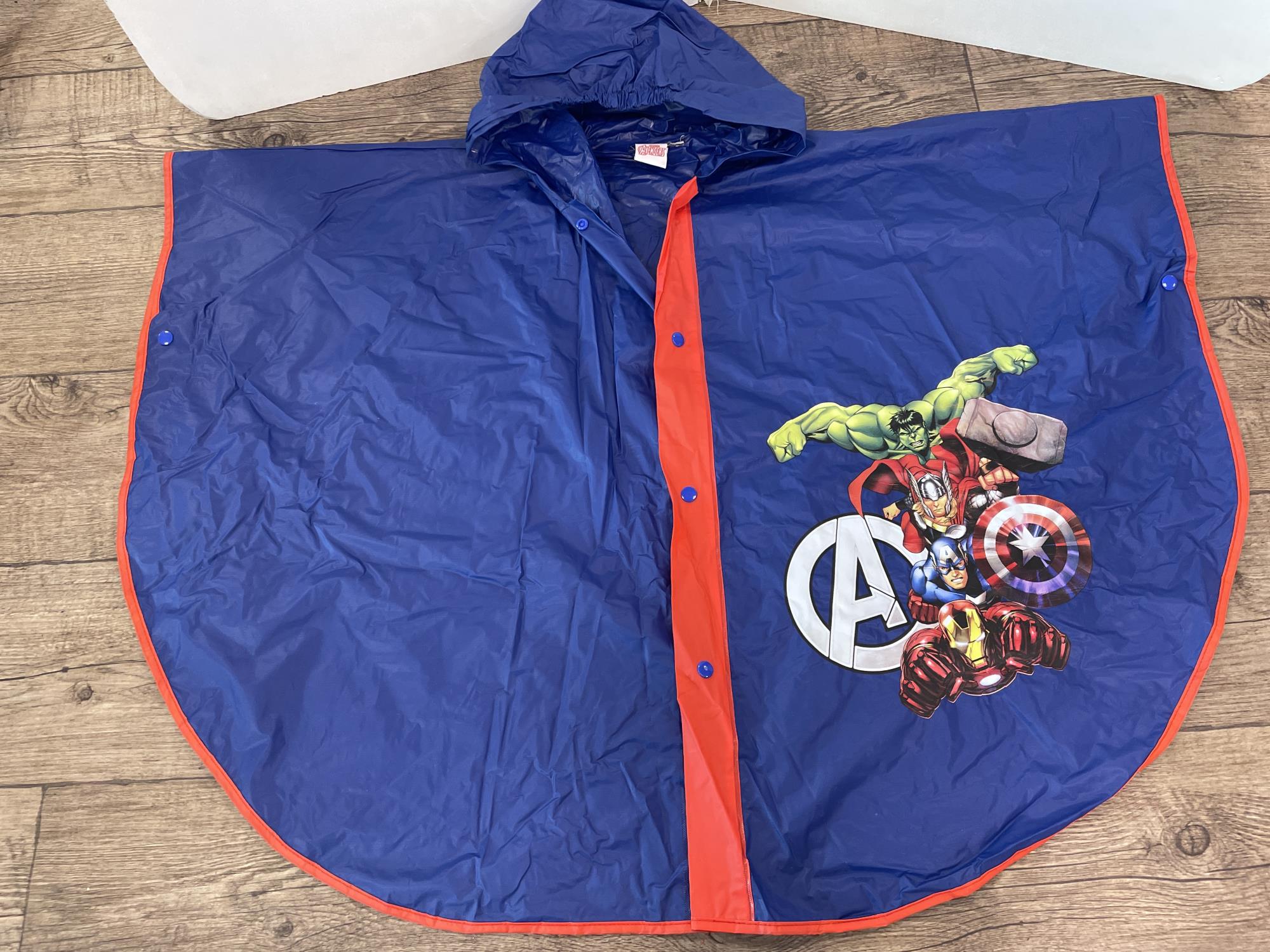 mantella pioggia avengers 5/6/7 anni bimbo
