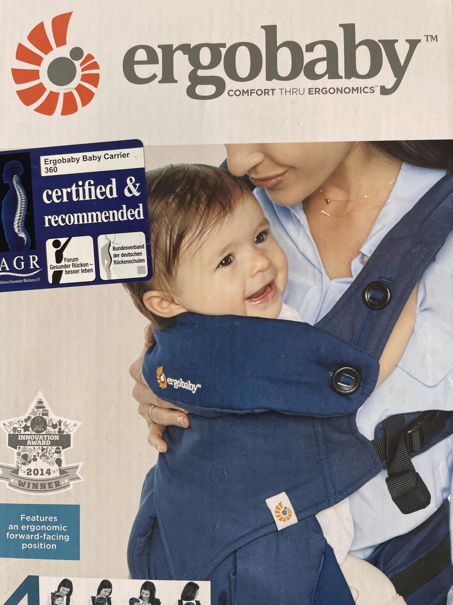 marsupio ergonomico ergobaby con riduttore primi mesi neonbati max 15 kg anche dietro come zaino