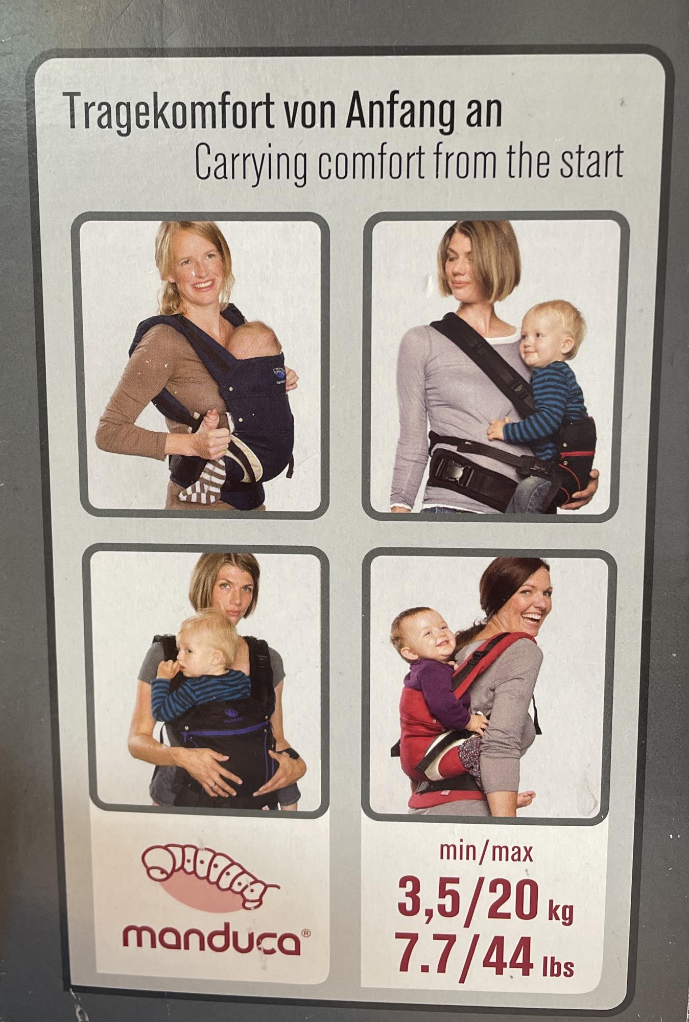 marsupio ergononico manduca da usare anche dietro come zaino max 20 kg