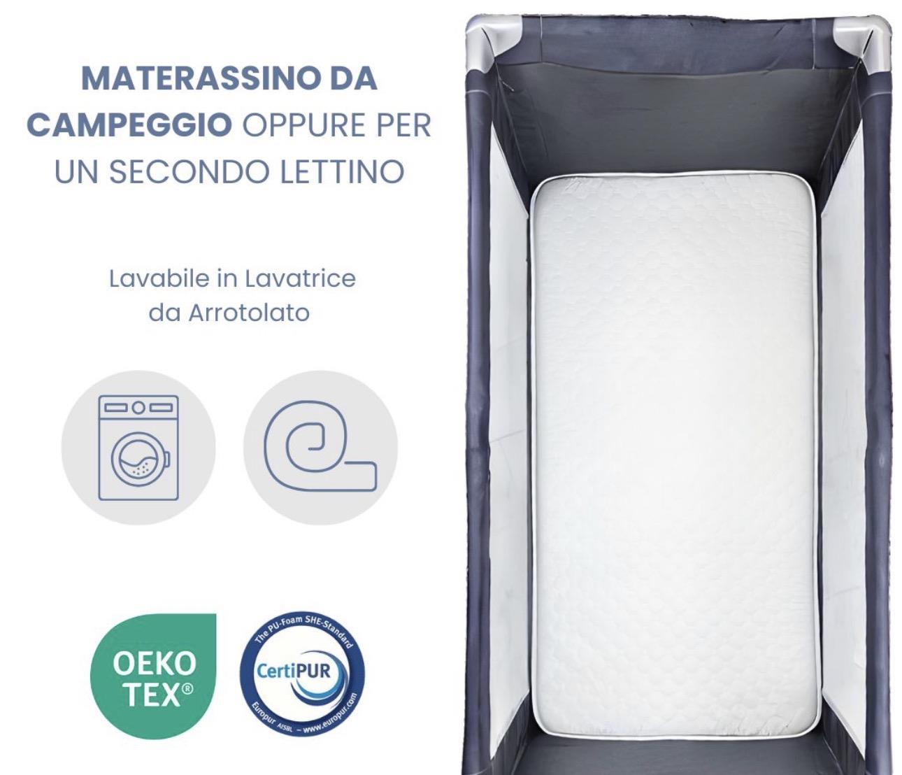 materasso lettino campeggio nuovo 120 x 60 cm pieghevole - ideale in viaggio