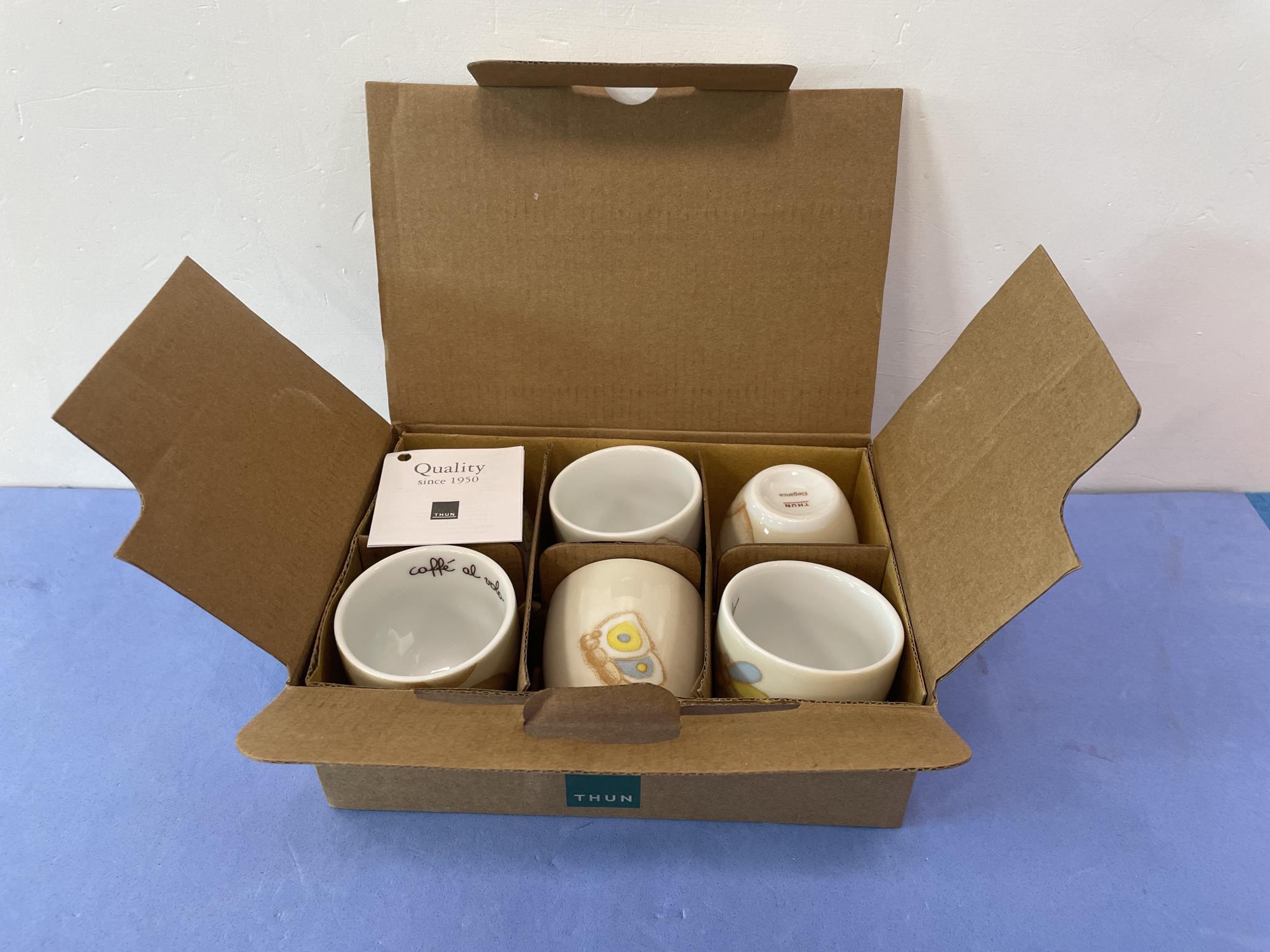 nuovo idea regalo thun set tazzine caffè da tre persone