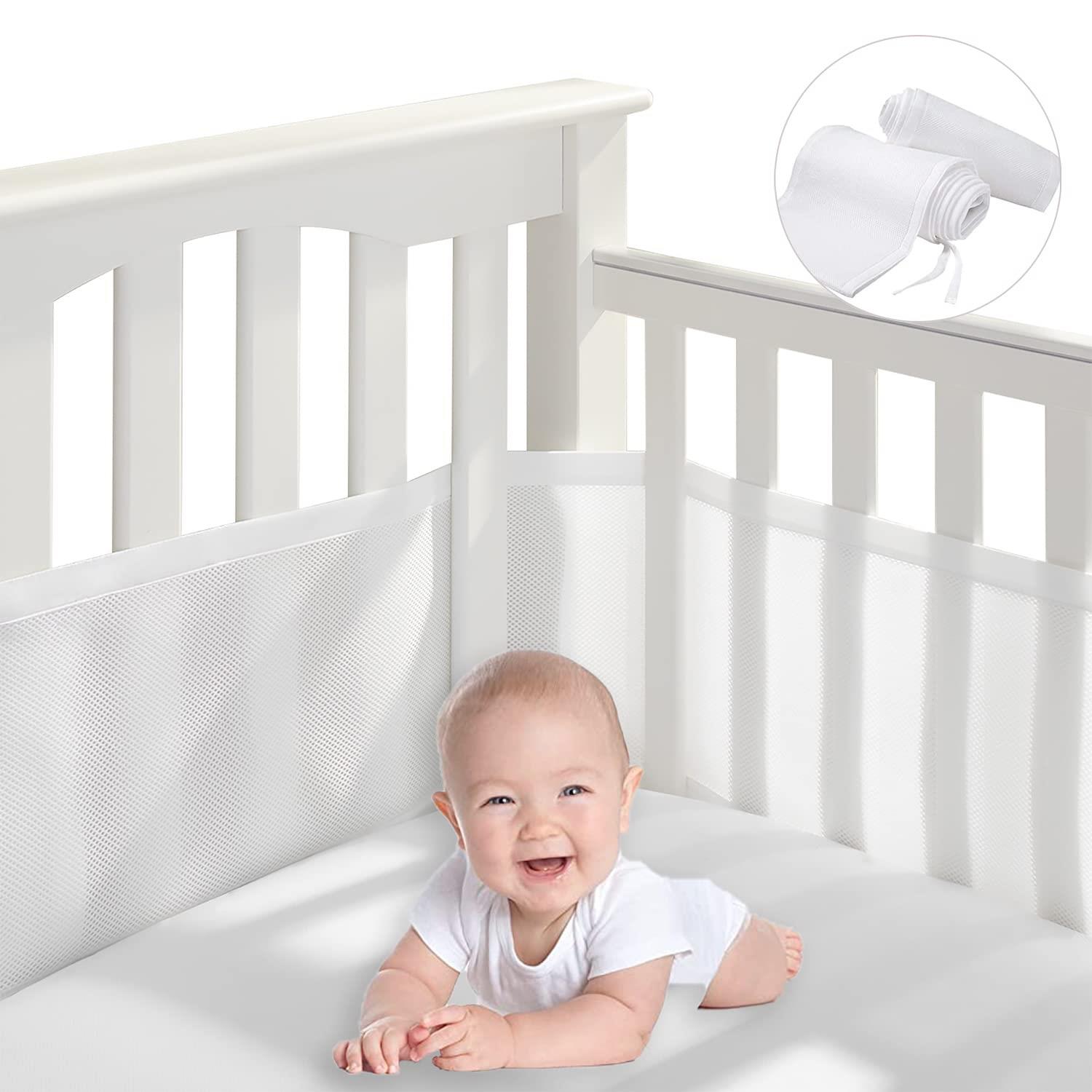 nuovo paracolpi antisoffoco in rete per lettino sbarre (180 cm)