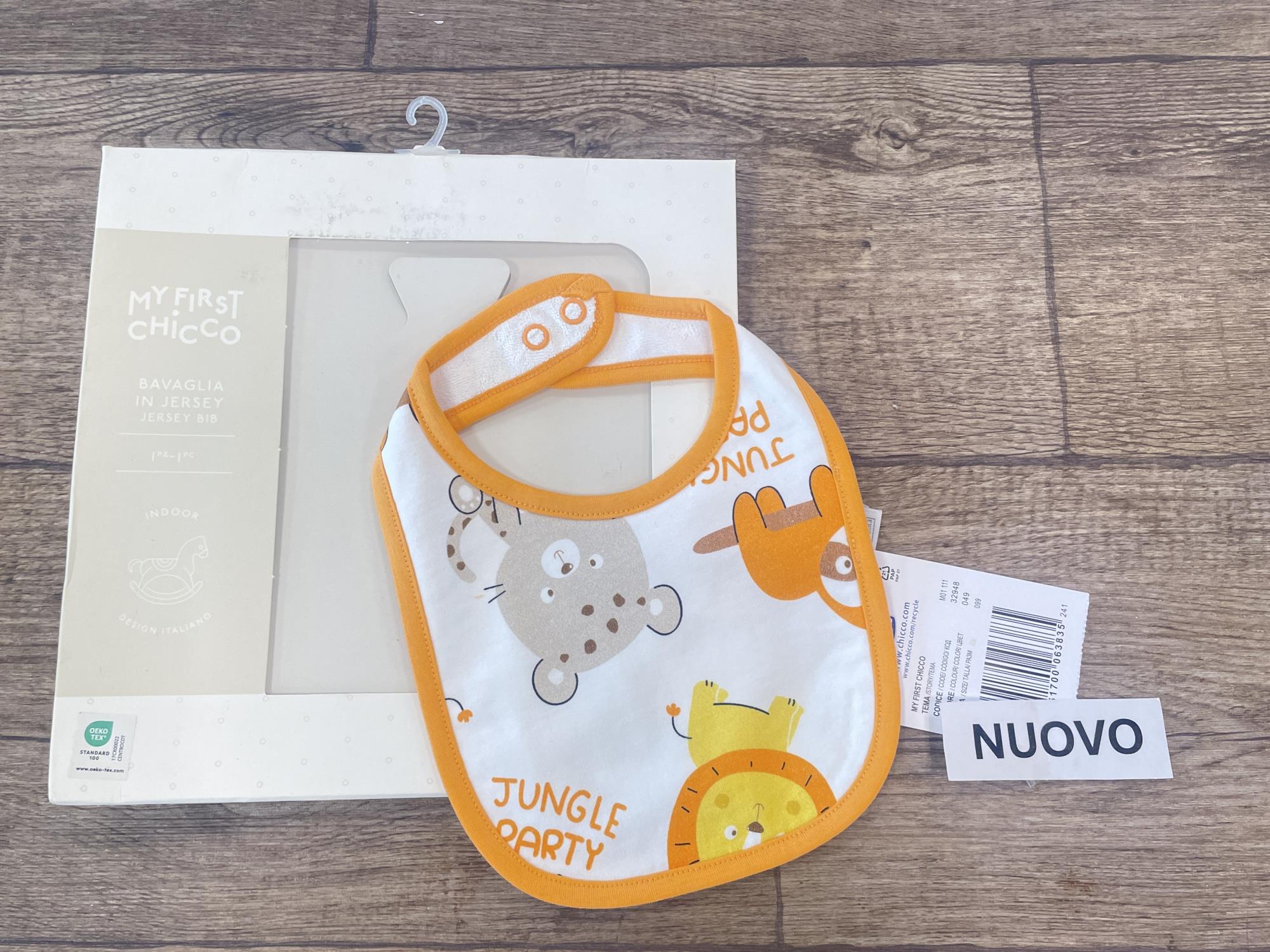 nuovo - set bavaglia chicco idea regalo