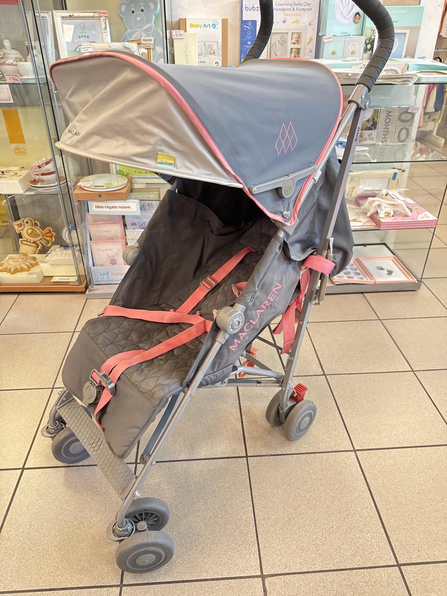 passeggino a ombrello maclaren bimba con schienale totalmente reclinabile e parapioggia
