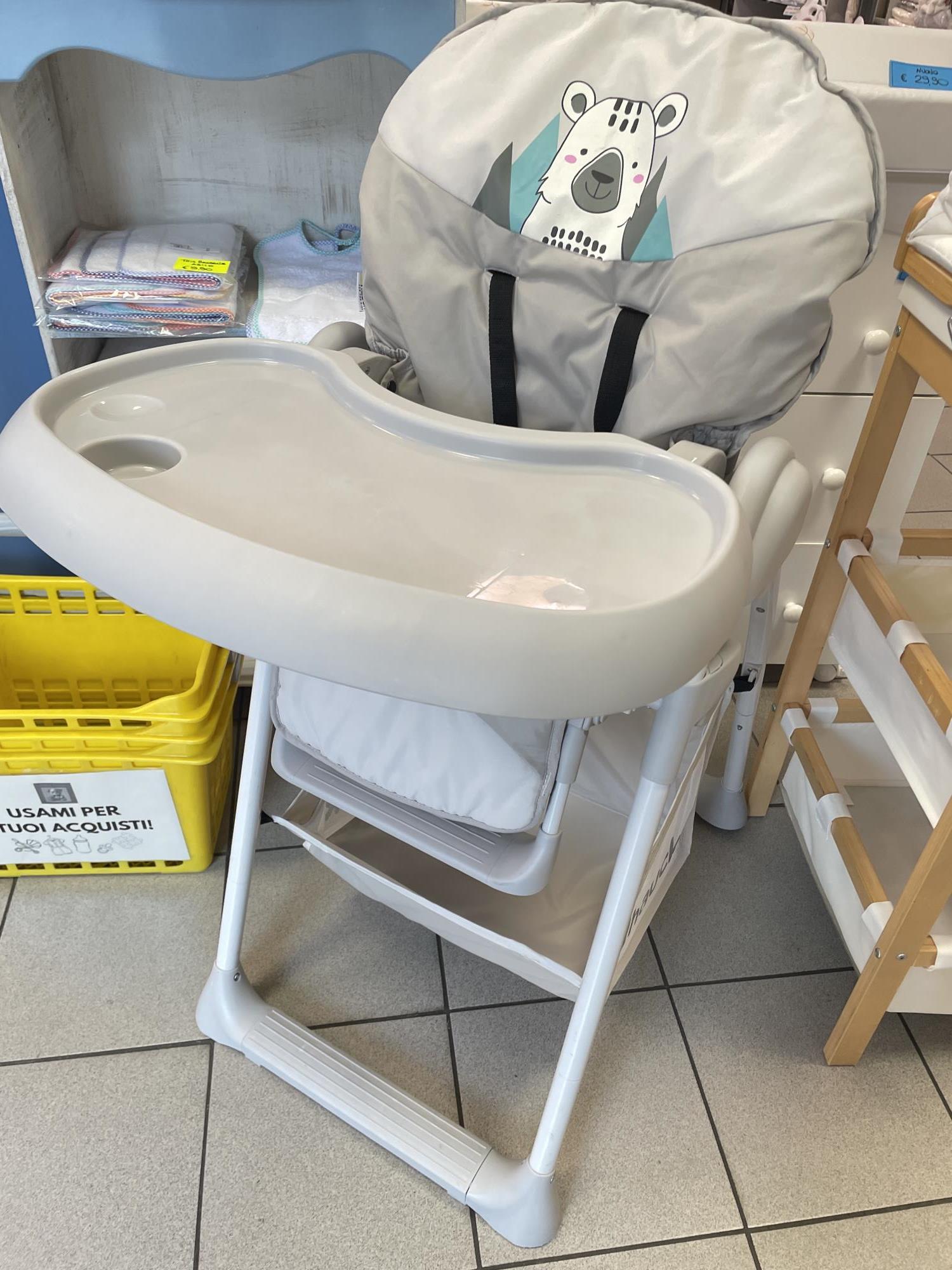seggiolone pappa orso polare hauck chiuso compatto