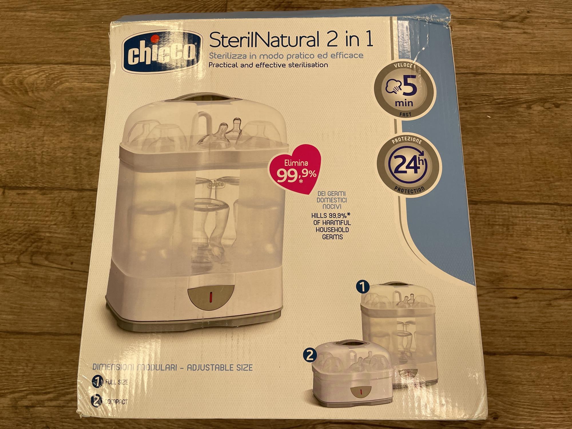 sterilizzatore chicco a vapore 2in1