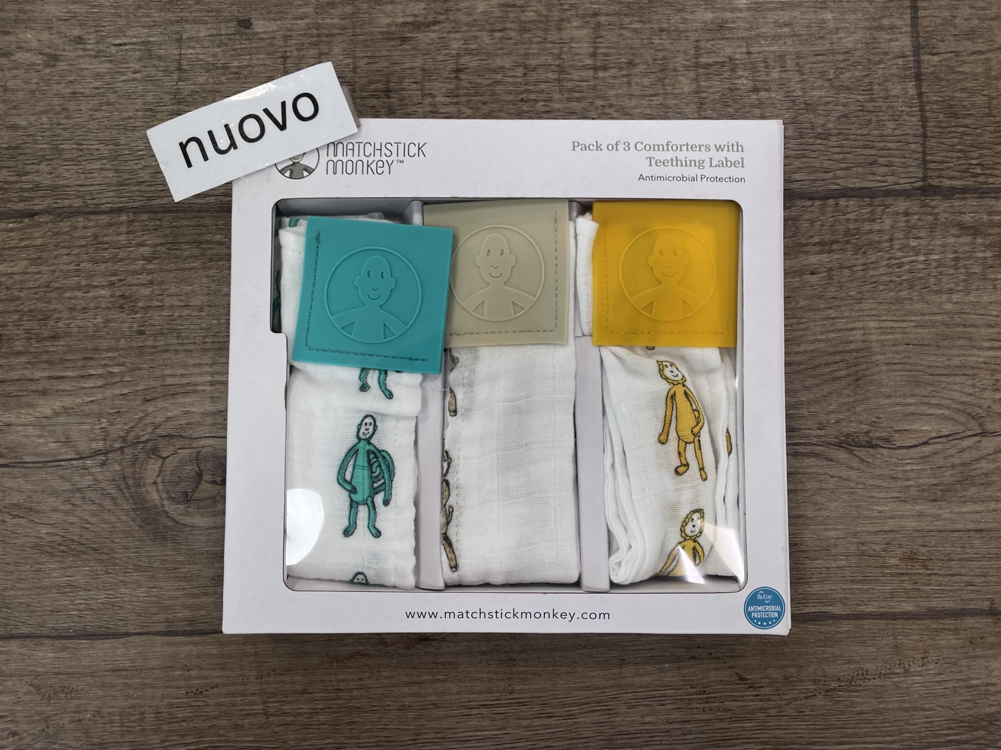 tre copertine nuove cotone con lato per dentizione