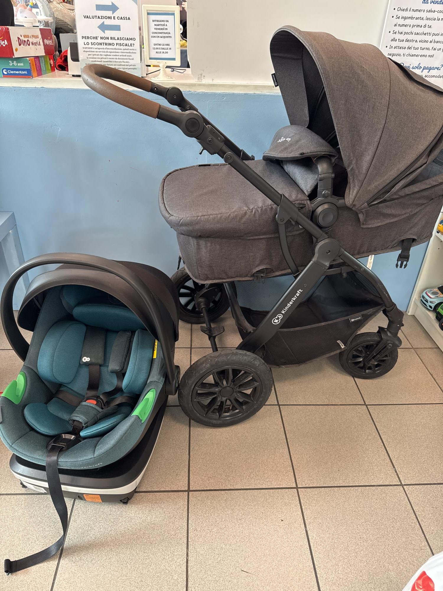 trio kinderkraft con ovetto isize isofix, passeggino e carrozzina 2in1